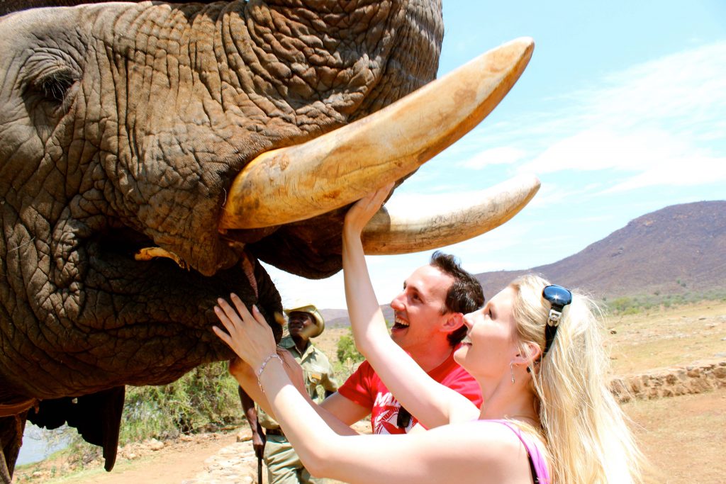 Nicole with Peter and the Elephant