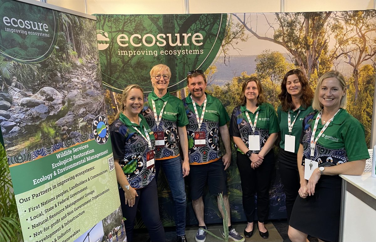 Ecosure Team at SER conference. Diane Lanyon, Jen Ford, Richard Lloyd, Michelle Rozynski, Sally Cooper and Lacey Milzewski.
