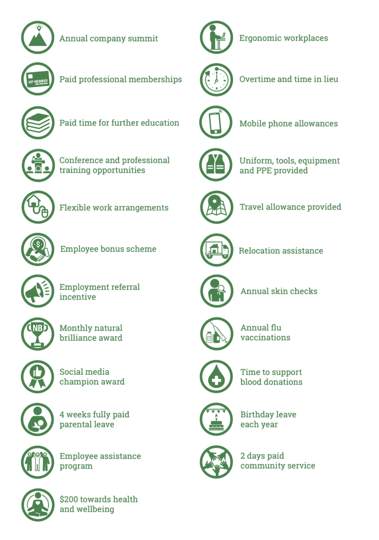 Employee benefits website layout